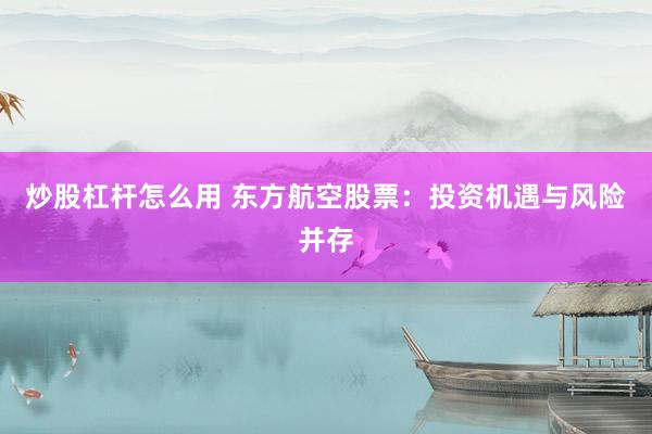 炒股杠杆怎么用 东方航空股票：投资机遇与风险并存